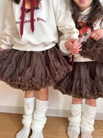 【取寄・送料無料】チュチュボリュームスカート チョコ 【海外輸入服 子供服 ガーリー 女の子】