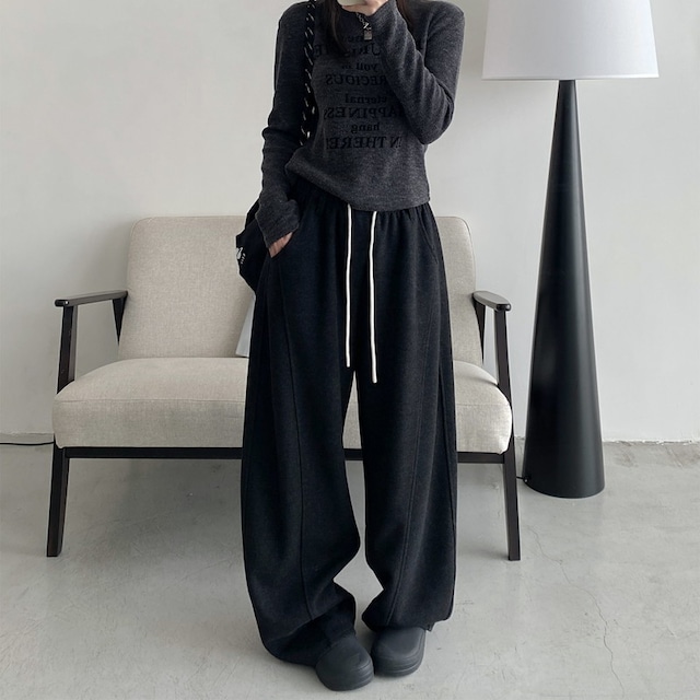 loose herringbone soft pants 10840