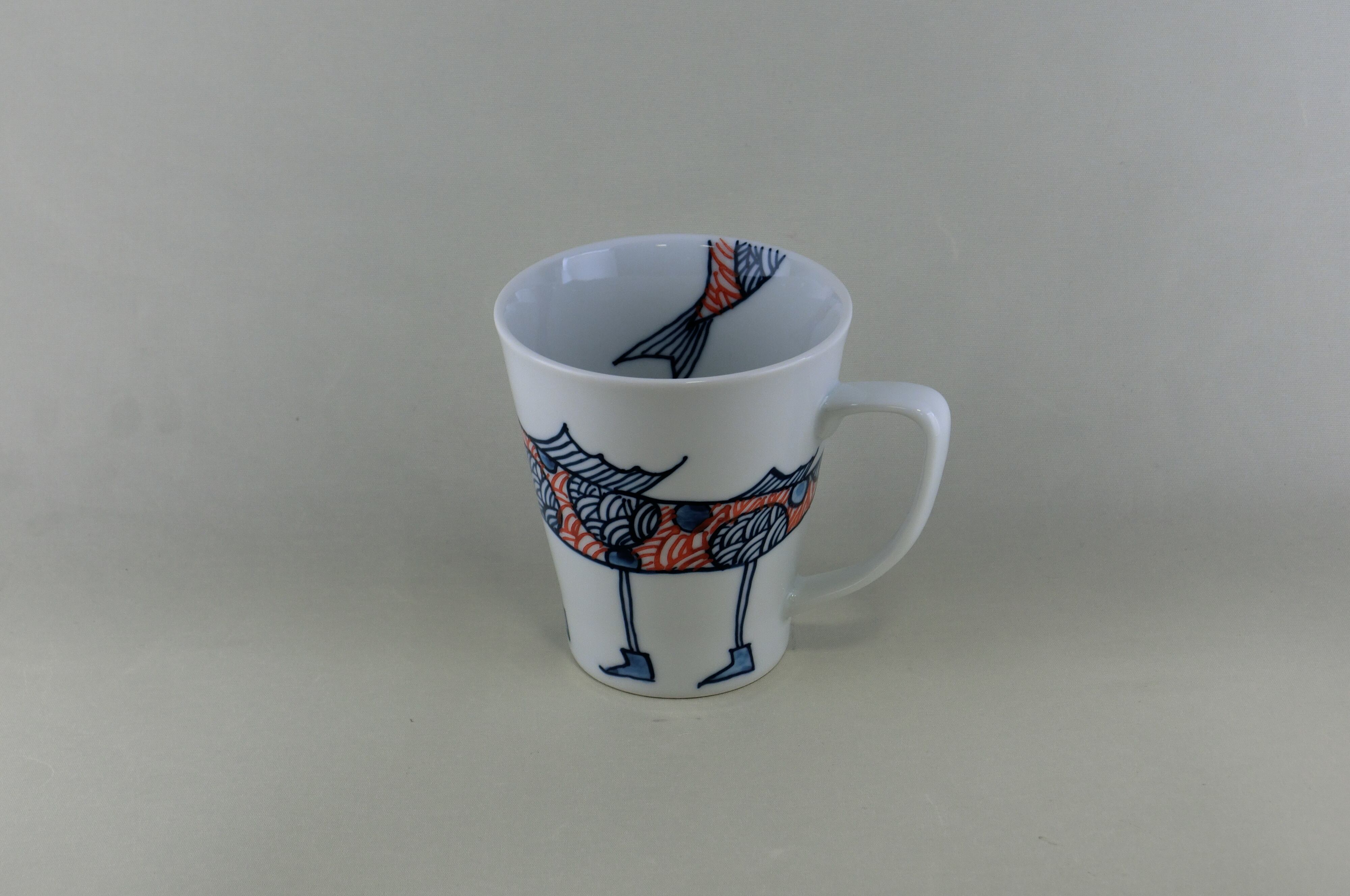 変魚シリーズ　マグカップ（赤）