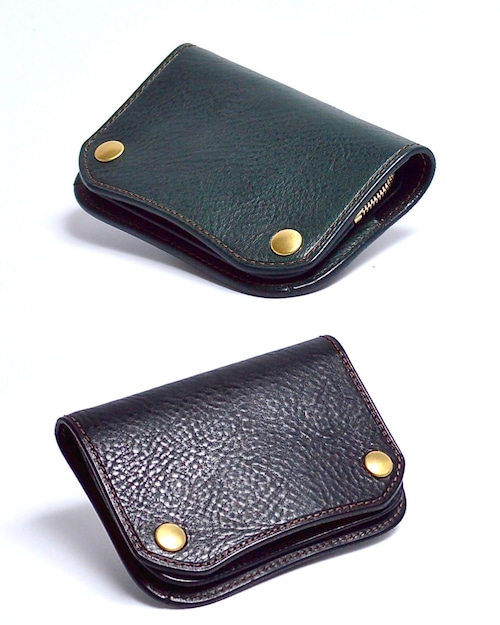 Groover Leather グルーバーレザー ショートトラッカーウォレット　GTS-100 short tracker wallet mini ブラスボタンタイプ