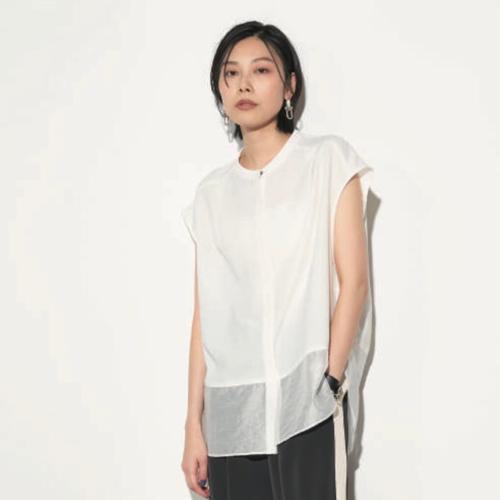 【CHIGNON】シアーヘムフレンチシャツ