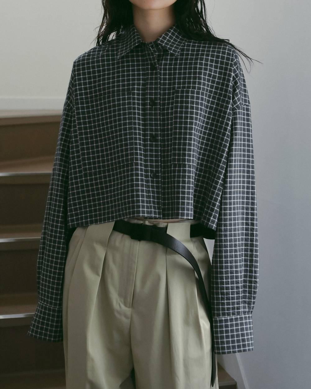 【新品】anuke Backopen Check Tops anuke 】Check Short Shirts | valance 福井｜レディース セレクト