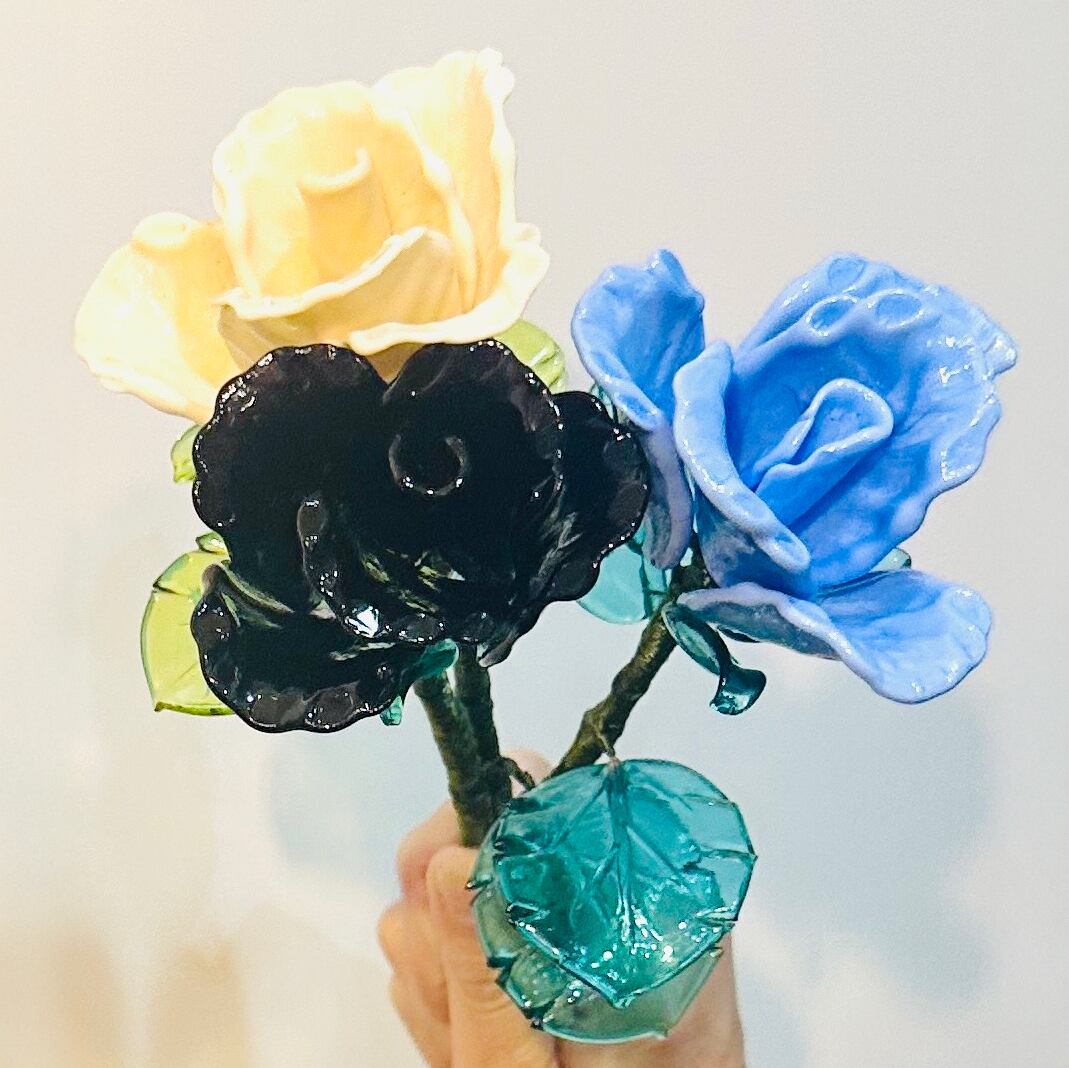 ItemB40 【特別価格】ヴェネチアンガラスの薔薇 splendore una rosa 5
