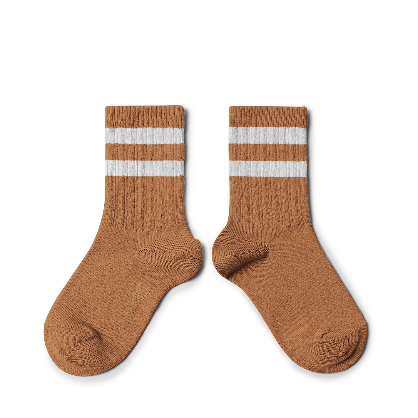 【collegien】Nico - Ribbed Varsity Crew Socks - Caramel au Beurre Salé