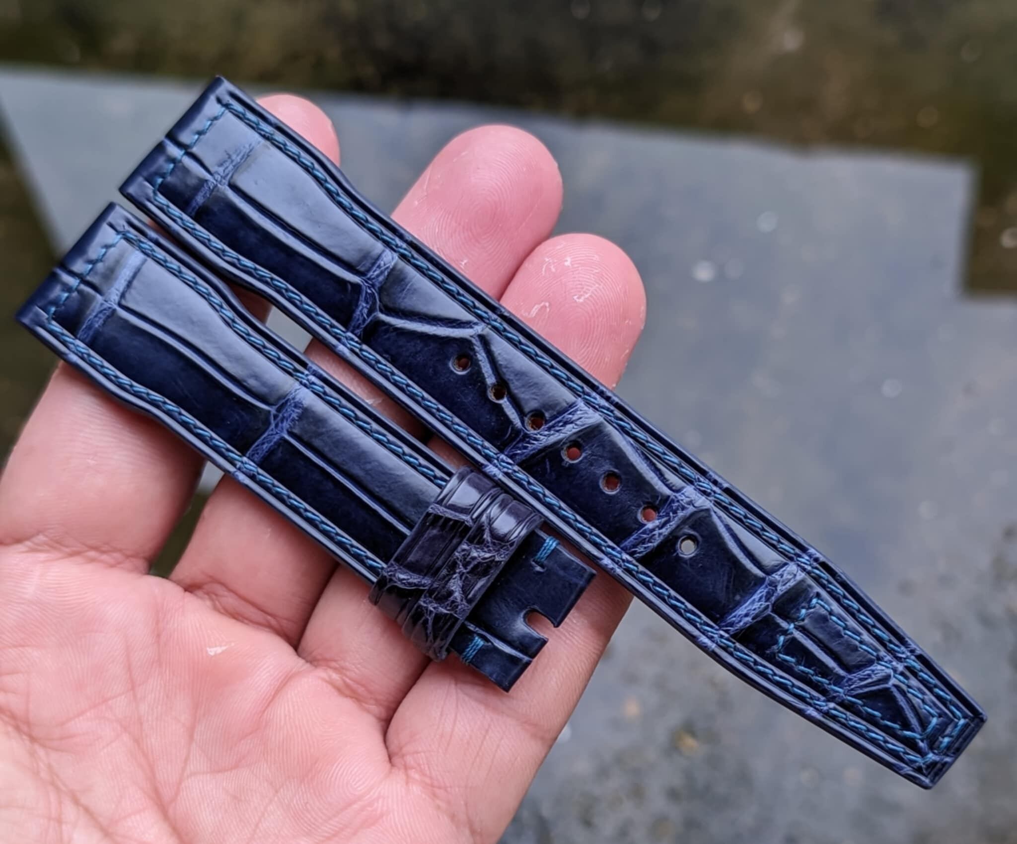 IWC ブラックレザーベルト クロコダイル IWC ブラックレザーベルト クロコダイル IWC IWC ブラック