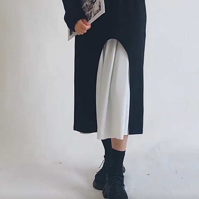 fake layered skirt　10032