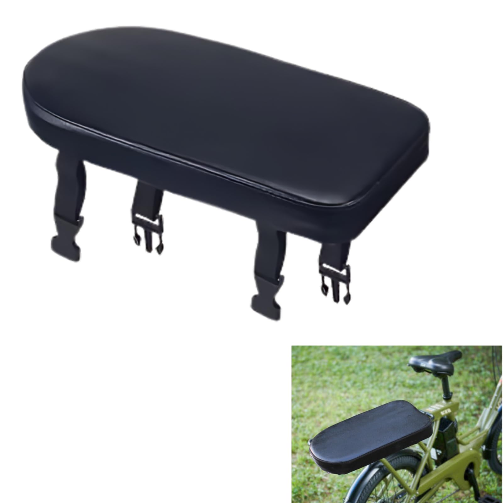 【人気】HAPPY SUGAR 自転車荷台クッション バックシート ソフトクッション キャリア リアキャリア シート PUレザー 防水 後付け