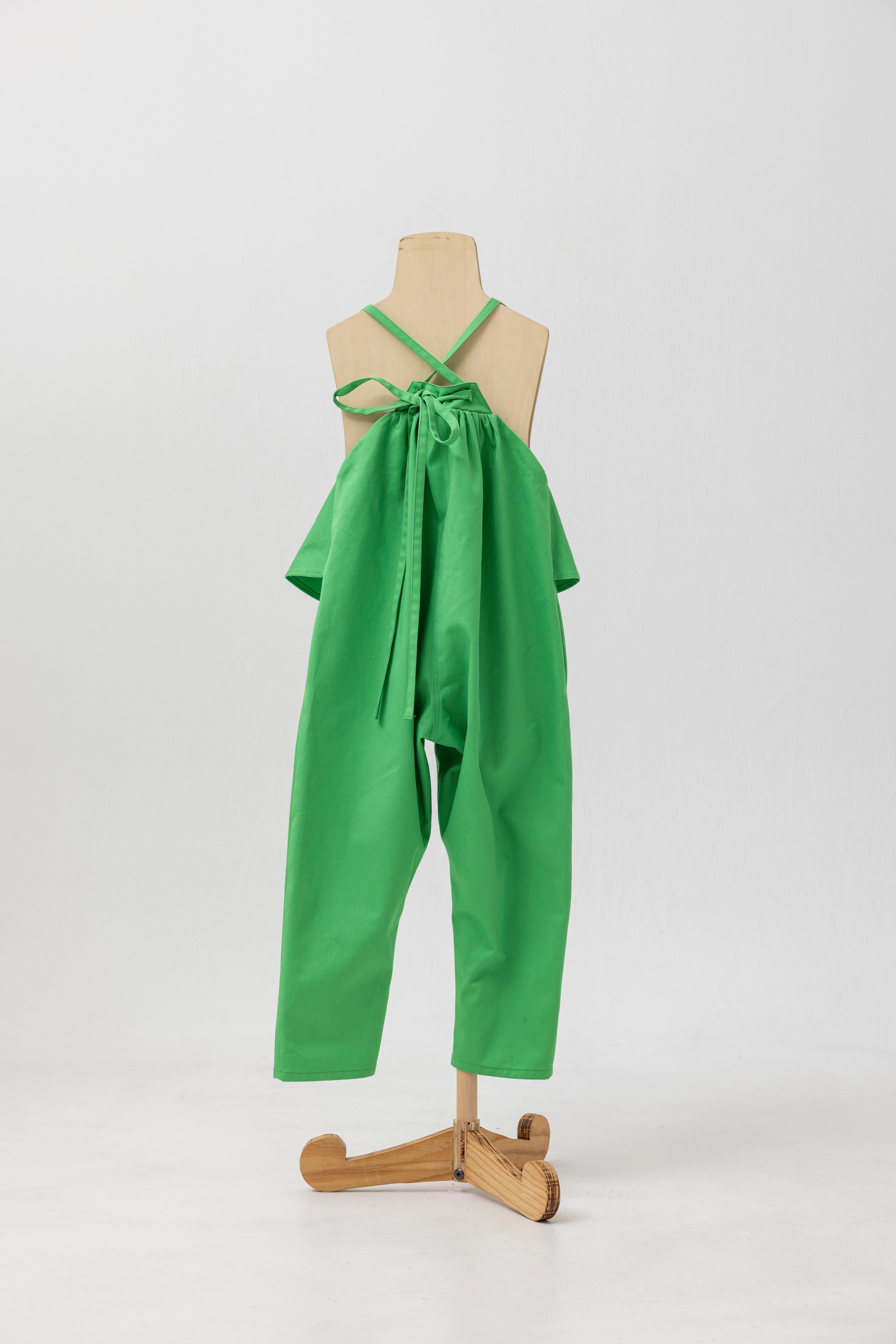 24AW】folkmade(フォークメイド)salopette green(S/M/L)サロペット