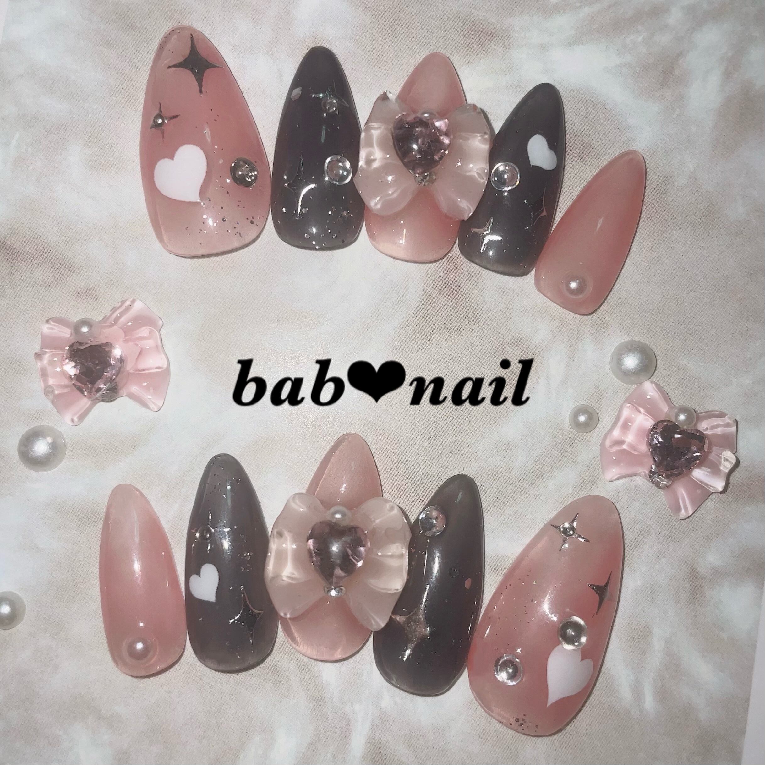 【No.023】ネイルチップ♡サブカル系♡クリアネイル♡ラメネイル No.023】ネイルチップ♡サブカル系♡クリアネイル♡ラメネイル