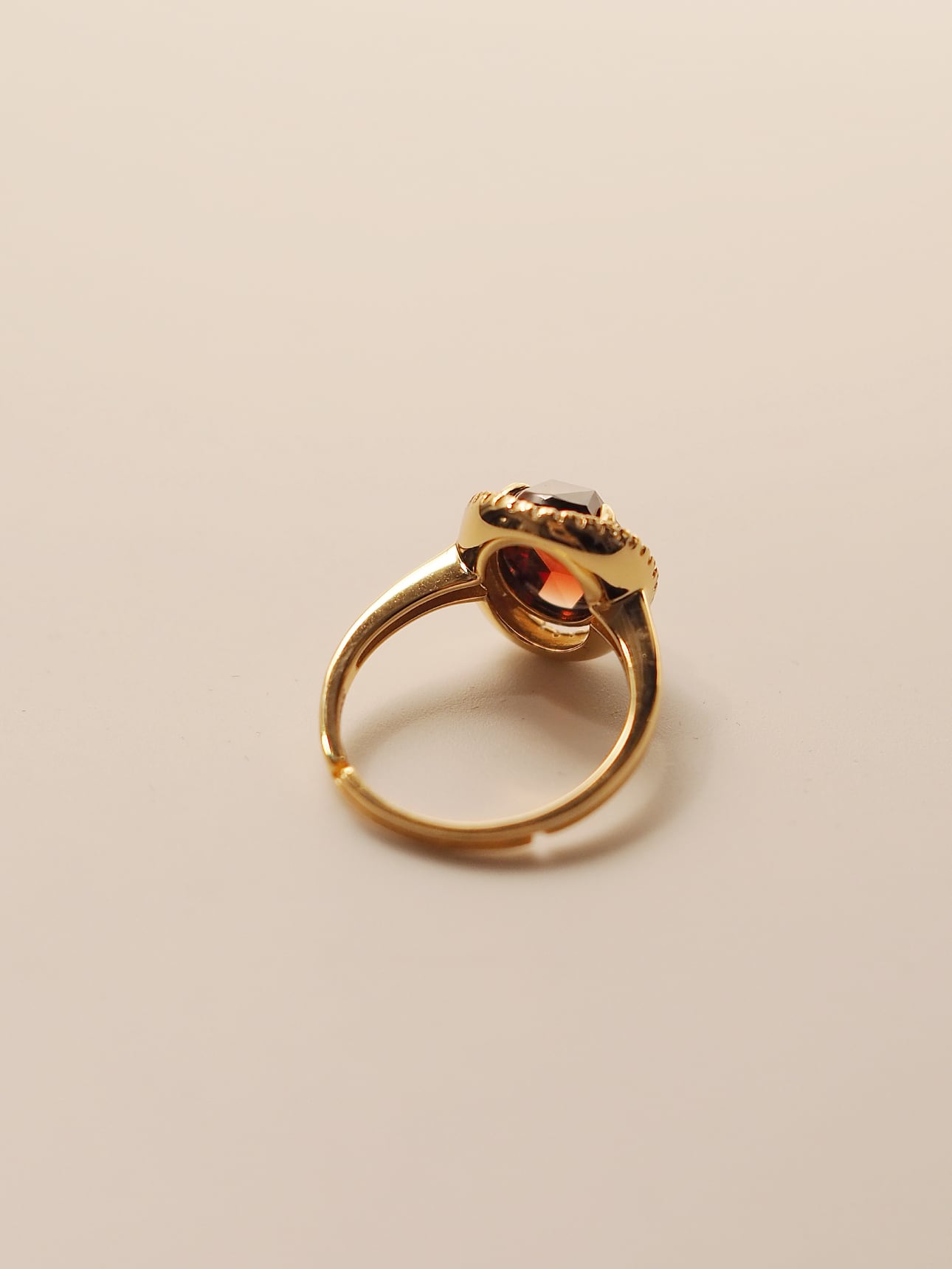 【Lumière de Confiance 】モザンビーク天然ガーネット丨Ring丨Silver925丨K9Plating | DreaMer.
