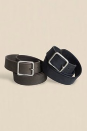 Square buckle belt - silver