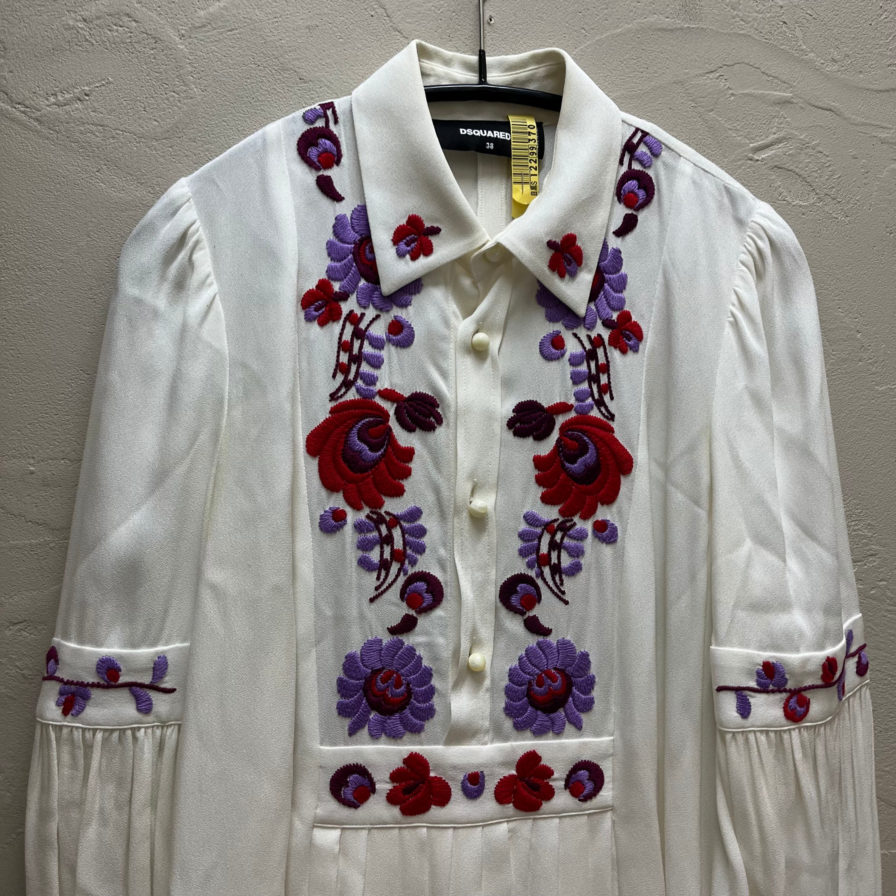 Dsquared2 ディースクエアード 花柄刺繍ワンピース SIZE 338.S75CV0549  