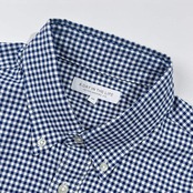 A DAY IN THE LIFE UNITED ARROWS ユナイテッドアローズ ギンガムチェック柄 BD ボタンダウン 長袖シャツ M/ネイビー系 メンズ