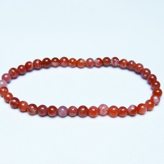 ナンホーンアゲート ブレスレット 5mm アゲート ブレス 一点物 メール便可 [M便 1/10] 111-47434