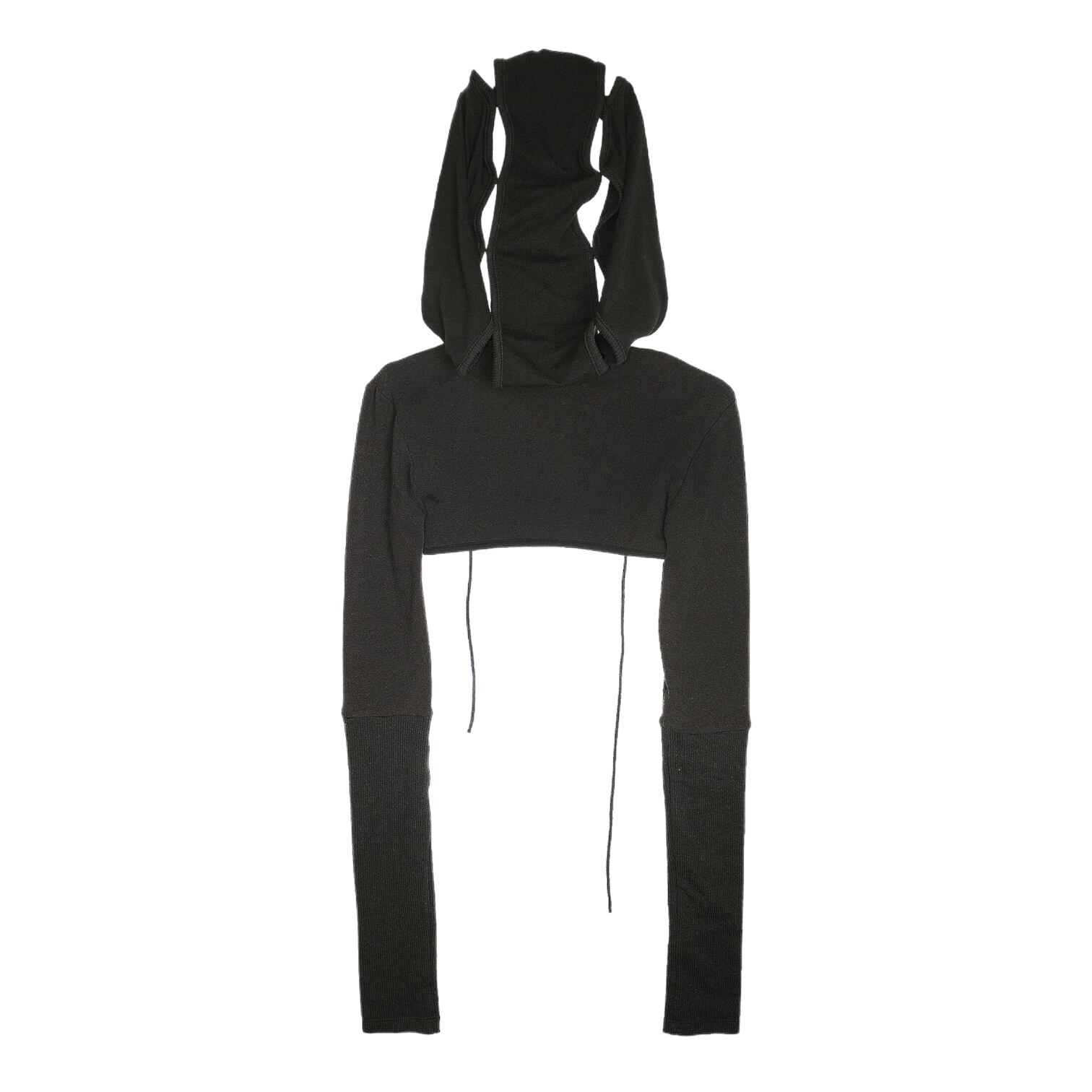 bonnae】Antler hoodie bolero Black | MINERAL 