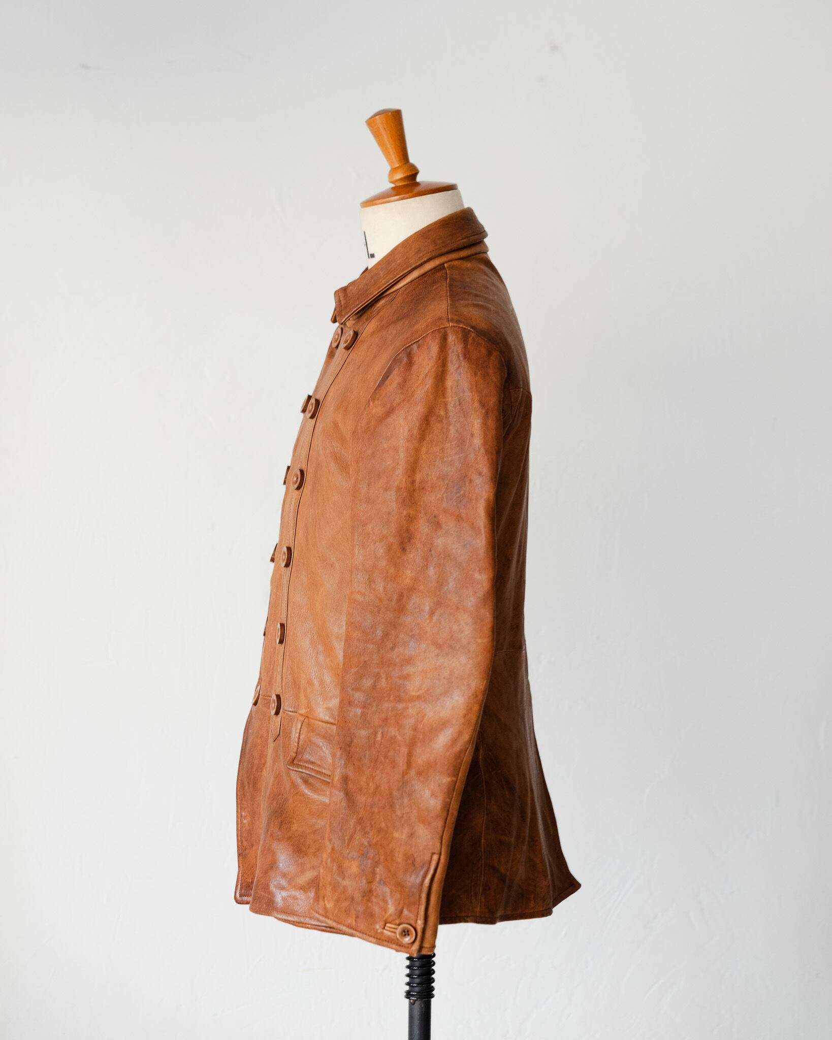 EMPORIO ARMANI ブラウン革ジャン サイズ48 Emporio Armani Mens Dark Brown Lamb Leather Jacket – b29 Fashion