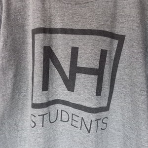 ギルダン　クルーネック　プリントTシャツ　半袖　リングスパン　グレー　M