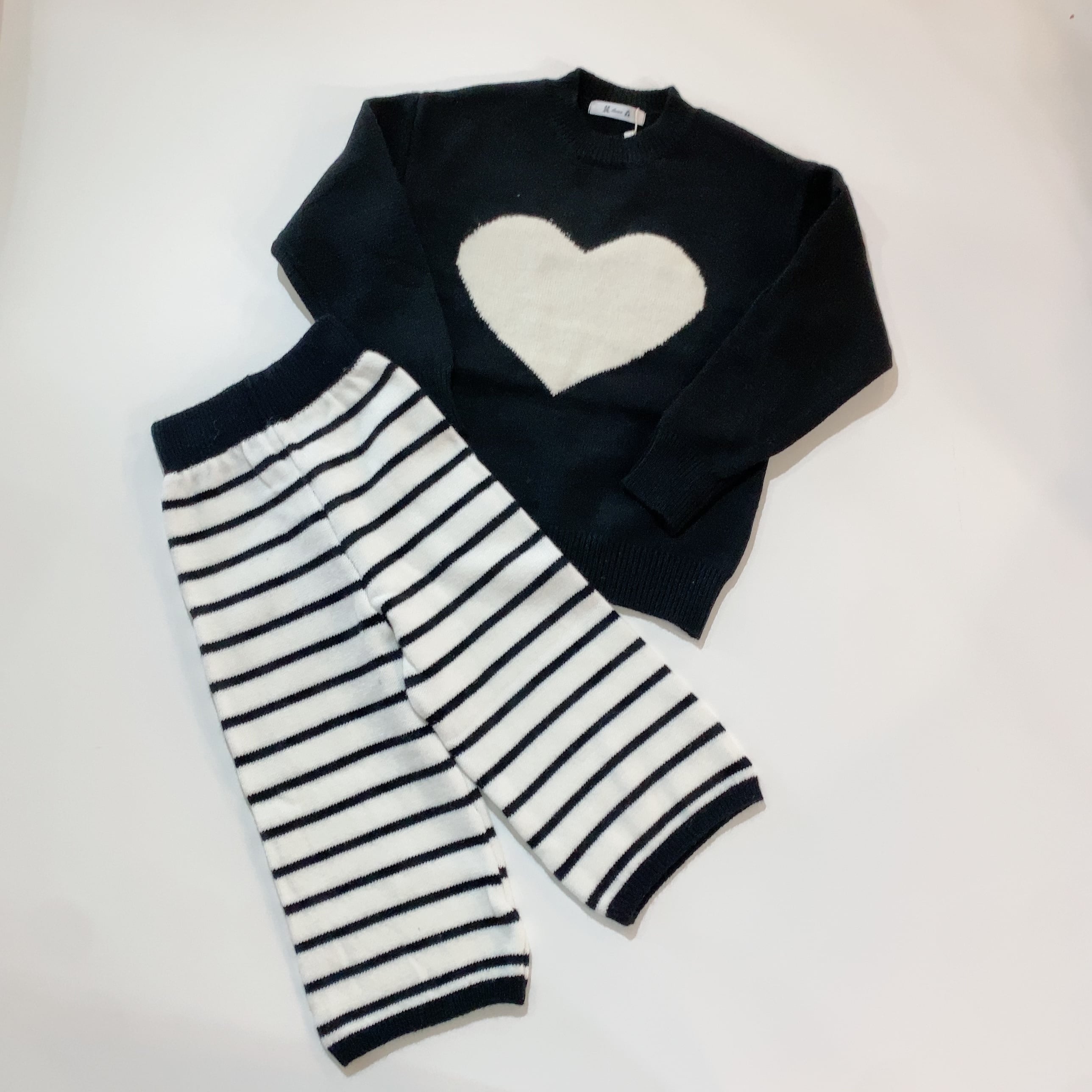 2colorボーダーニットパンツ