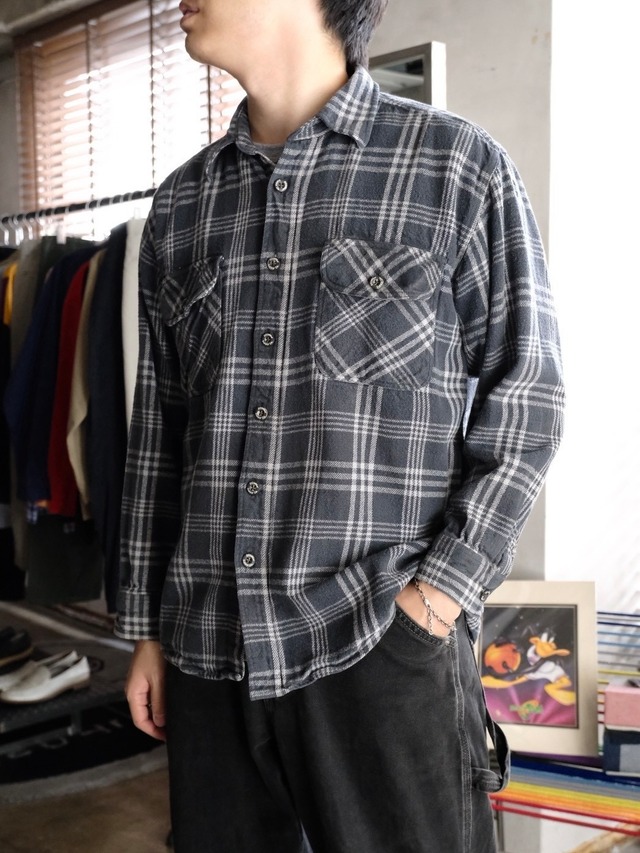 Used cotton flannel check shirt