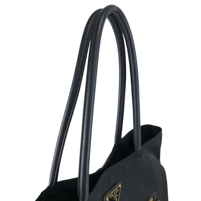 PRADA プラダ トートバッグ ブラック トライアングルロゴ ナイロン フロントポケット vintage ヴィンテージ オールド 6rrumw