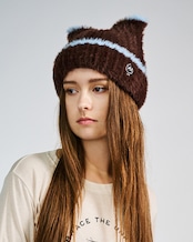 COOLAロゴCATイヤーニットキャップ (GRAY) CQ-49537