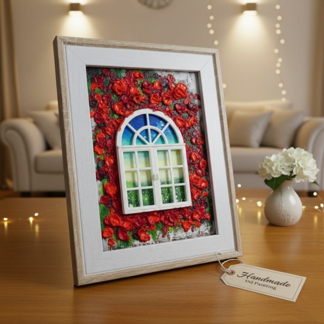 油絵 油彩画 原画「窓の先」絵画 アート インテリア 壁掛け 油絵 油彩画 原画「窓の先」絵画 アート インテリア 壁掛け | HIROSHI1990