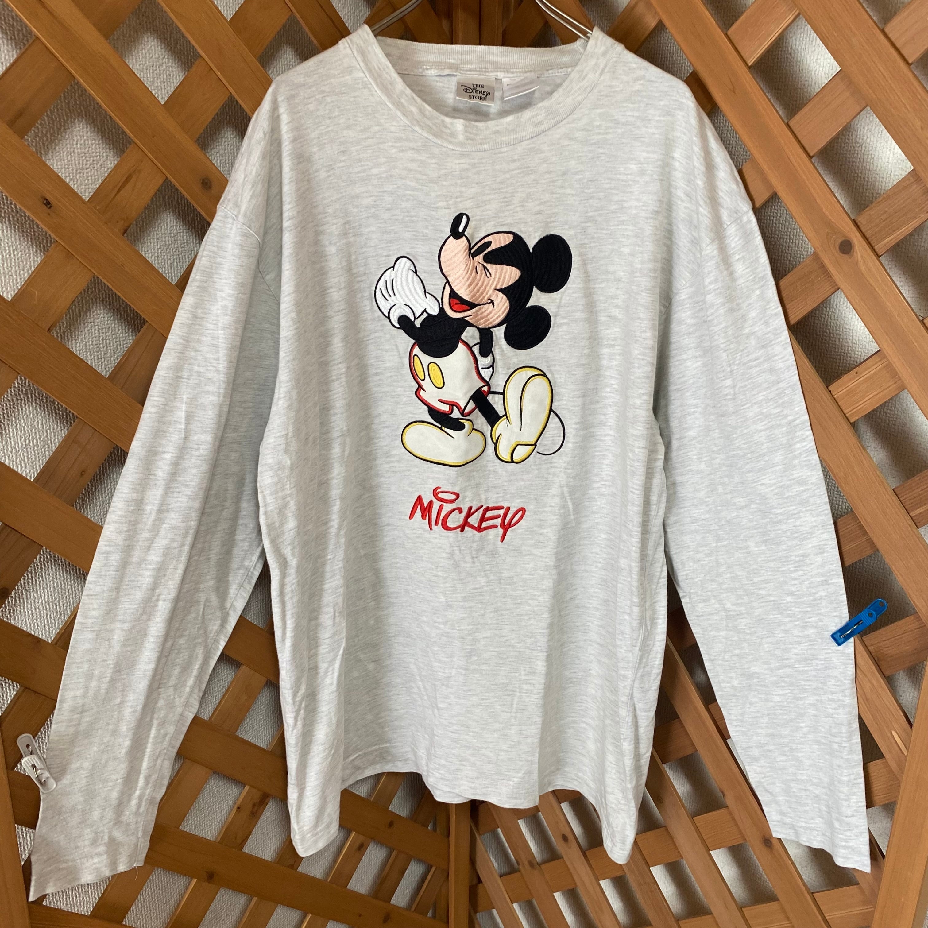 Disney Store ディズニーストア 刺繍 ミッキー 90s ロンT | LUCKY BASE ...