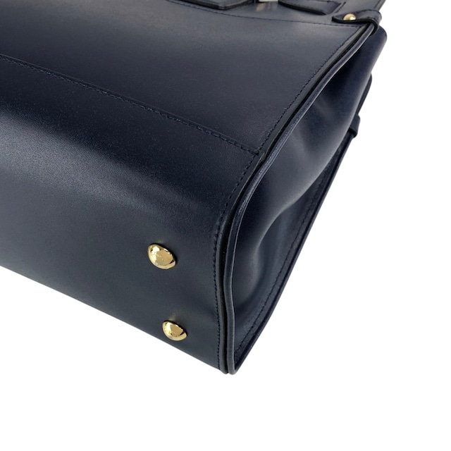 Salvatore Ferragamo サルヴァトーレ フェラガモ ハンドバッグ ネイビー ガンチーニ レザー トートバッグ vintage ヴィンテージ オールド 6faja2