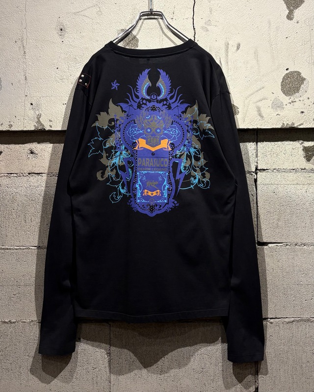 【Caka otto】“PARASUCO” Tribal Skull Print Loose L/S T-Shirt