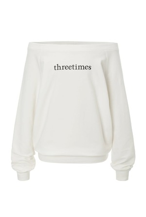 [threetimes] Basic logo off top (ivory) 正規品 韓国ブランド 韓国通販 韓国代行 韓国ファッション スリータイムズ three times 日本 店舗