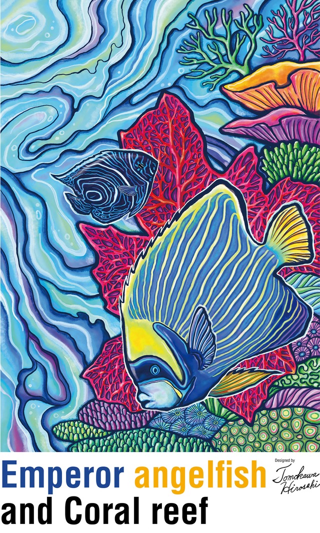 【半袖Tシャツ Printster 5.6oz】タテジマキンチャクダイの親子