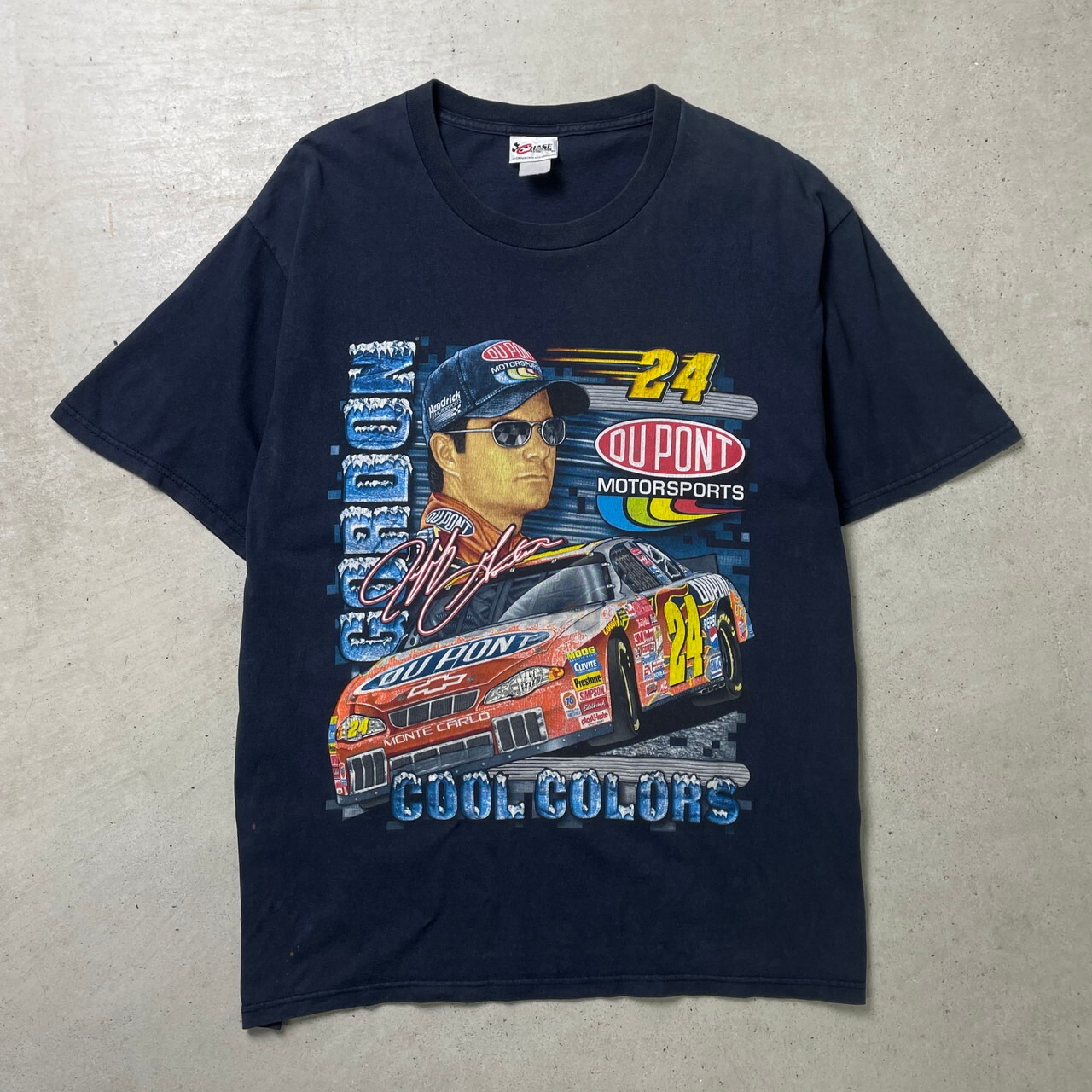 00年代 NASCAR DU PONT モーターサイクル レーシングTシャツ メンズXL 