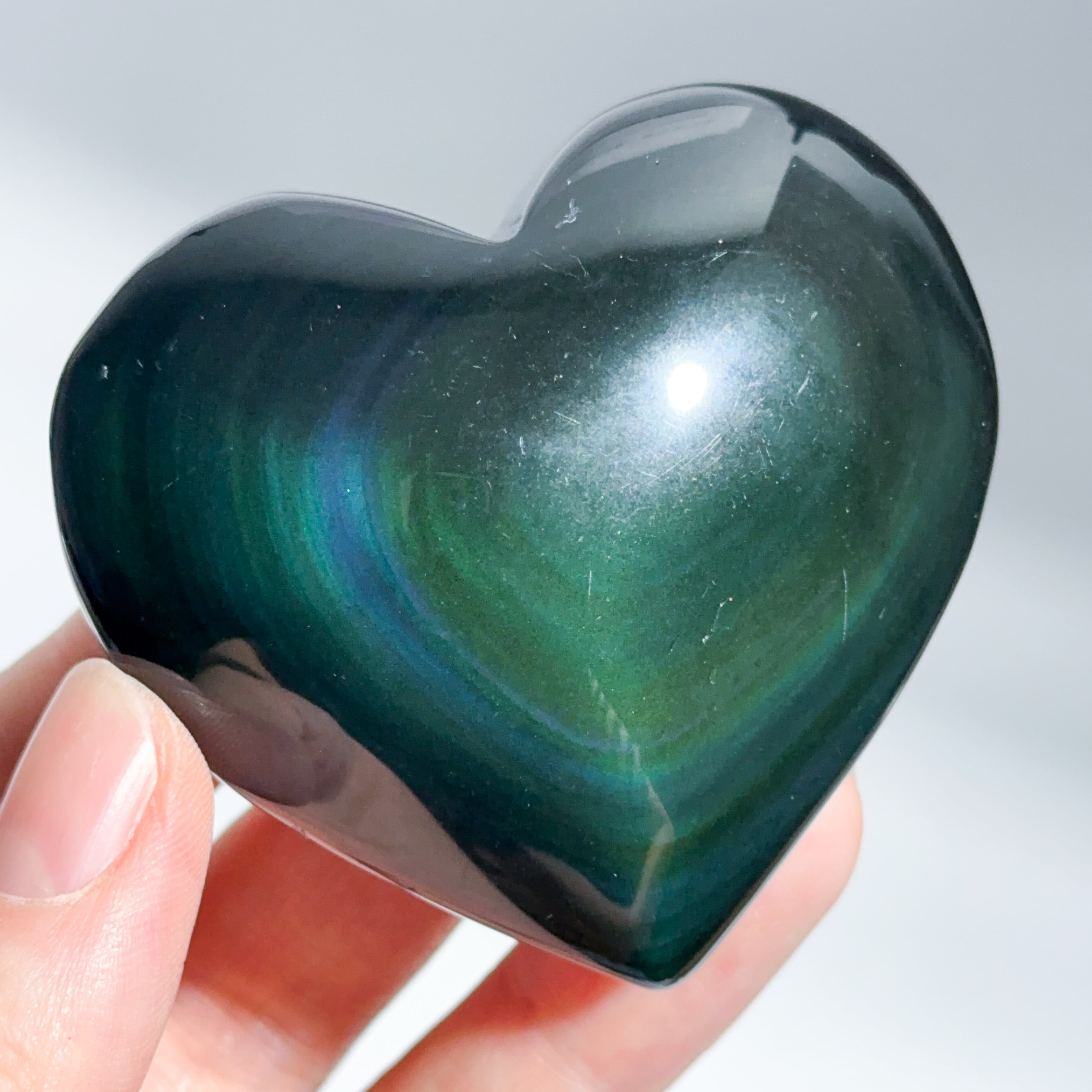 レインボーオブシディアン ハート21◇ Rainbow obsidian ◇ 天然石・鉱物・パワーストーン