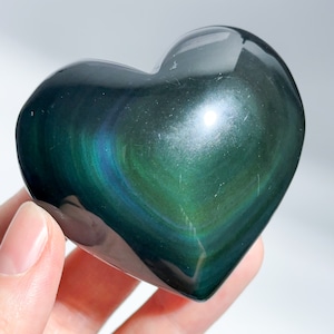 レインボーオブシディアン ハート21◇ Rainbow obsidian ◇ 天然石・鉱物・パワーストーン