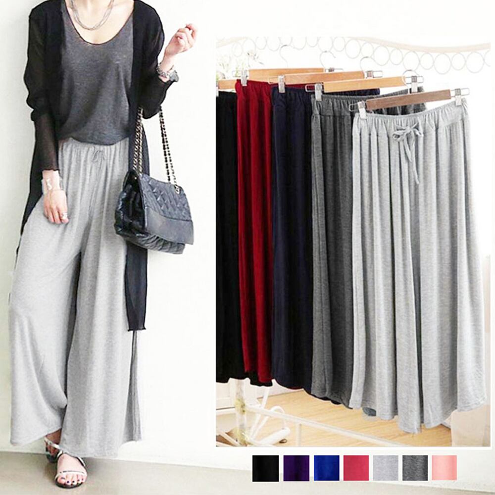 スカーチョ ゆったり ワイドパンツ レディース ウエストゴム ガウチョパンツ