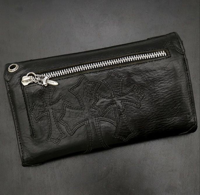 CHROME HEARTS クロムハーツ ウェーブウォレット 三つ折り財布 長財布