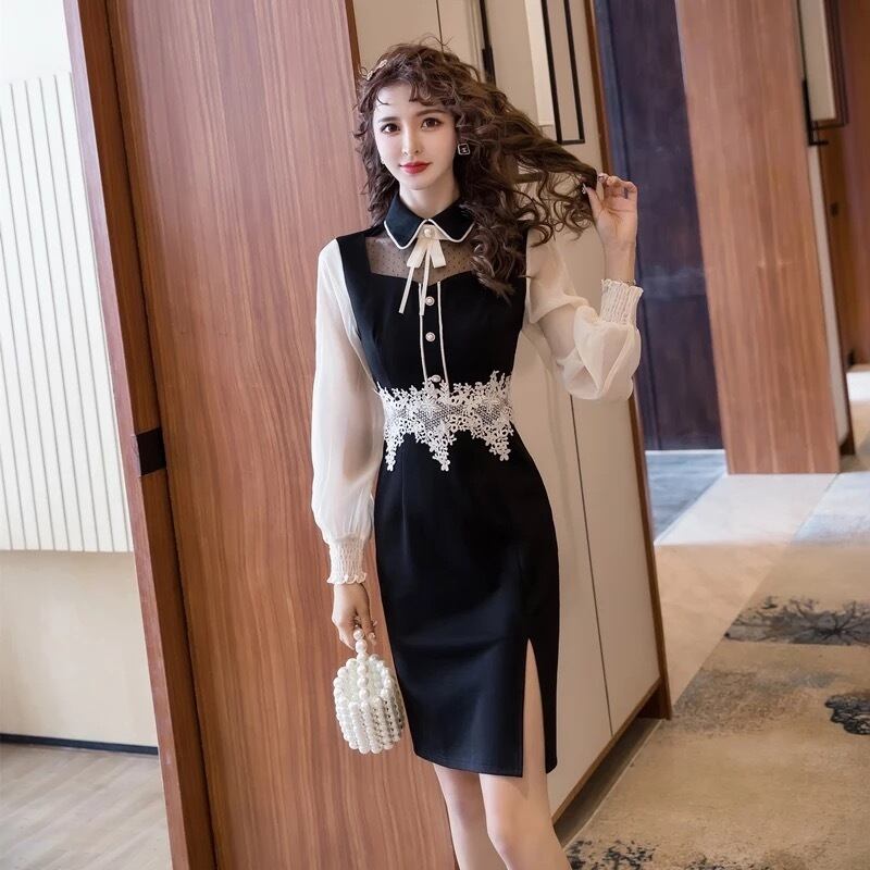 送料無料　ウエストレーススリットワンピース　ウエスト　レース　スリット　ワンピース　上品　優雅　エレガント　レディース　おしゃれ　ファッション |  Glavie powered by BASE