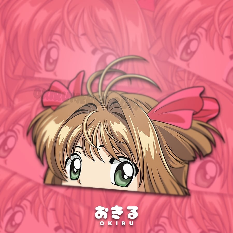 OKIRU Sakura Kinomoto Peeker | 輸入アニメステッカー専門店 SUNSET