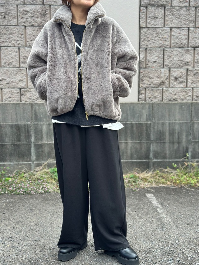 【ACUTA】エコファースタンドカラーブルゾン