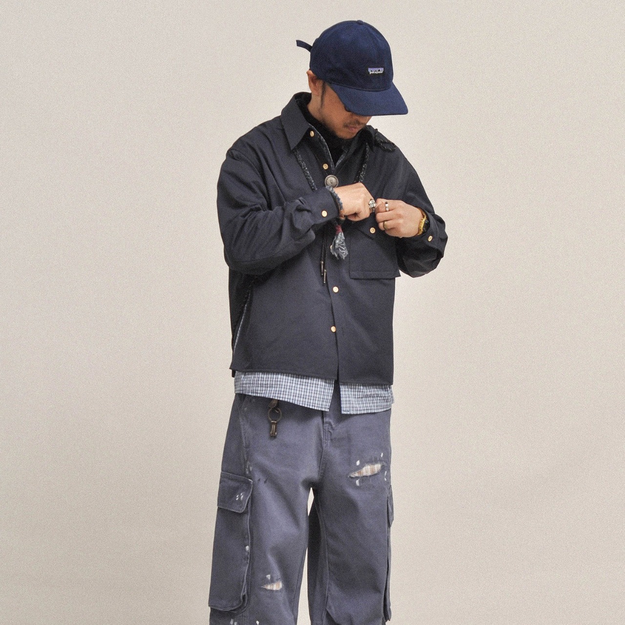 “BUBBLE PRINT” ワークシャツジャケットA2059 - 2