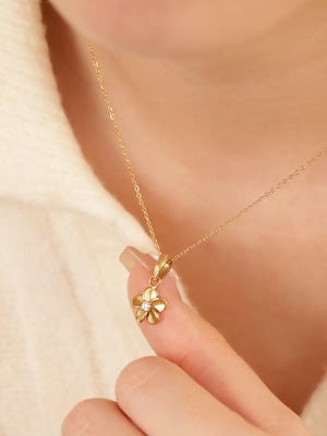 316L hawaiian plumeria necklace #n81
