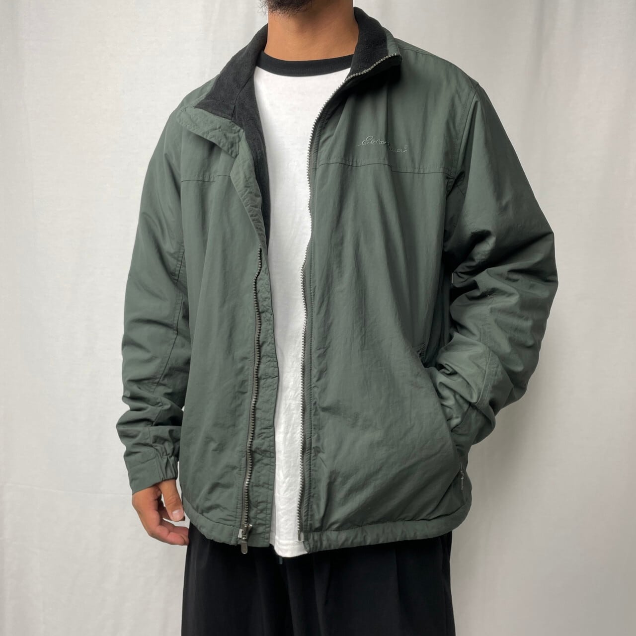 00年代 Eddie Bauer エディーバウアー フリースライナー ナイロン  