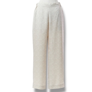 SATIN PAISLEY TROUSERS－Beige〖IKITSUKE〗サテンペイズリーパンツ イキツケ