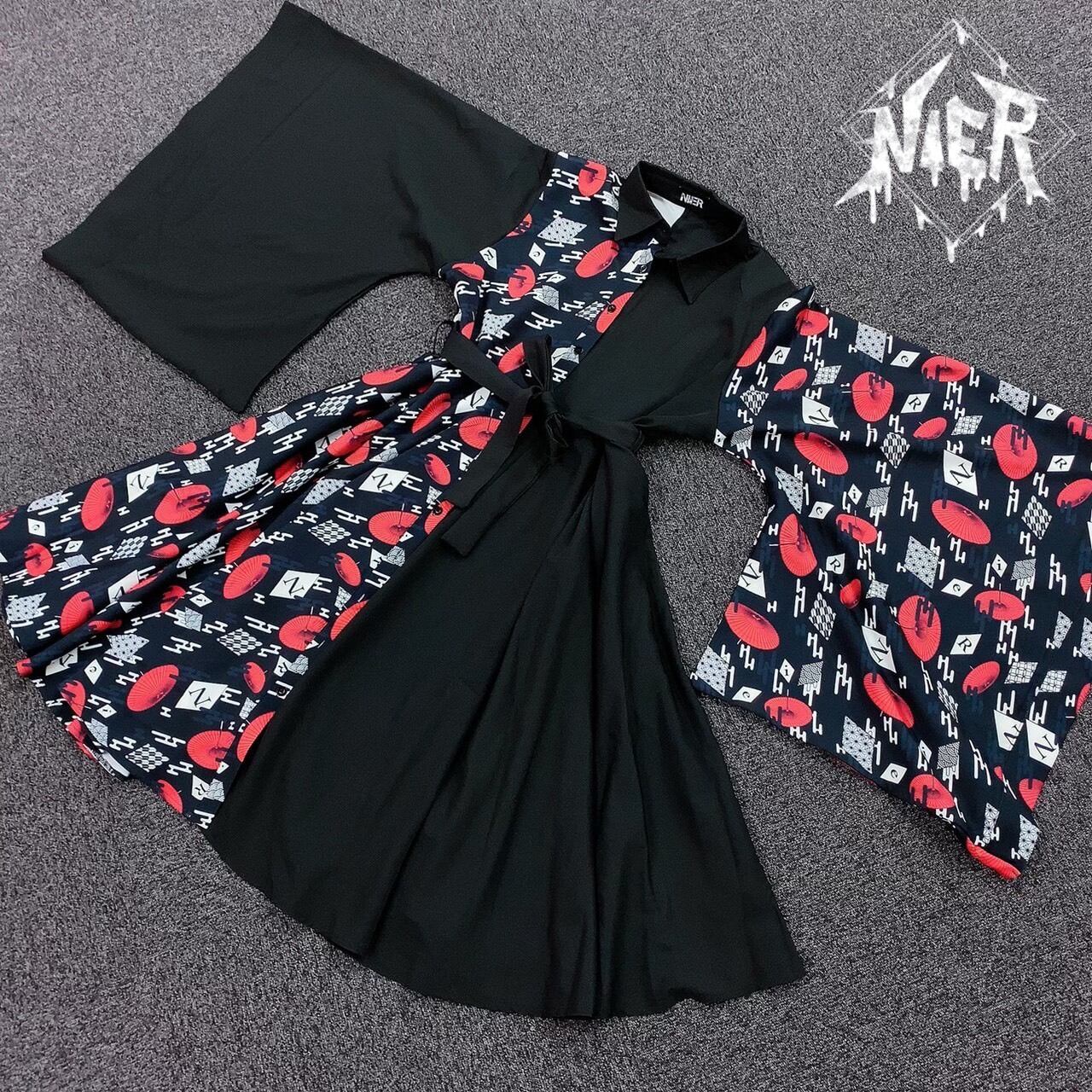 着物風ワンピース ベルト紐付き Nier