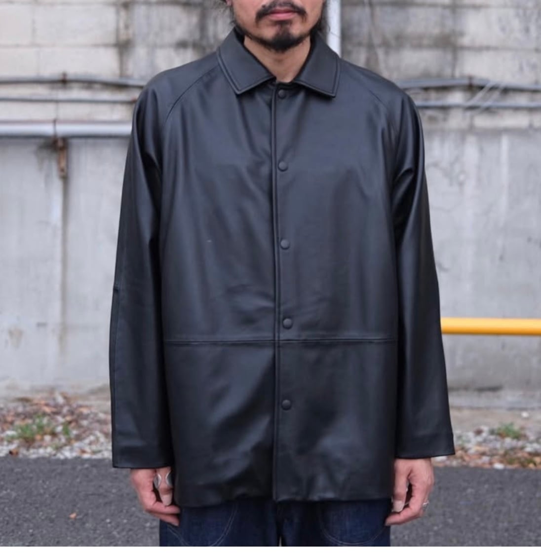 AWESOME LEATHER”COACH JACKET” | Lapel online store
