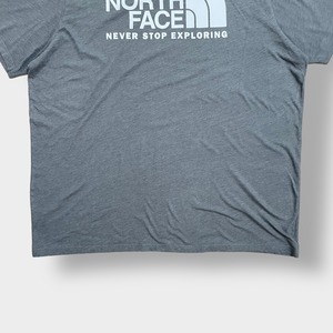 【THE NORTH FACE】2XL ビッグシルエット Tシャツ ワンポイント ハーフドームロゴ バックプリント バックロゴ アウトドア グレー 半袖 夏物 US古着