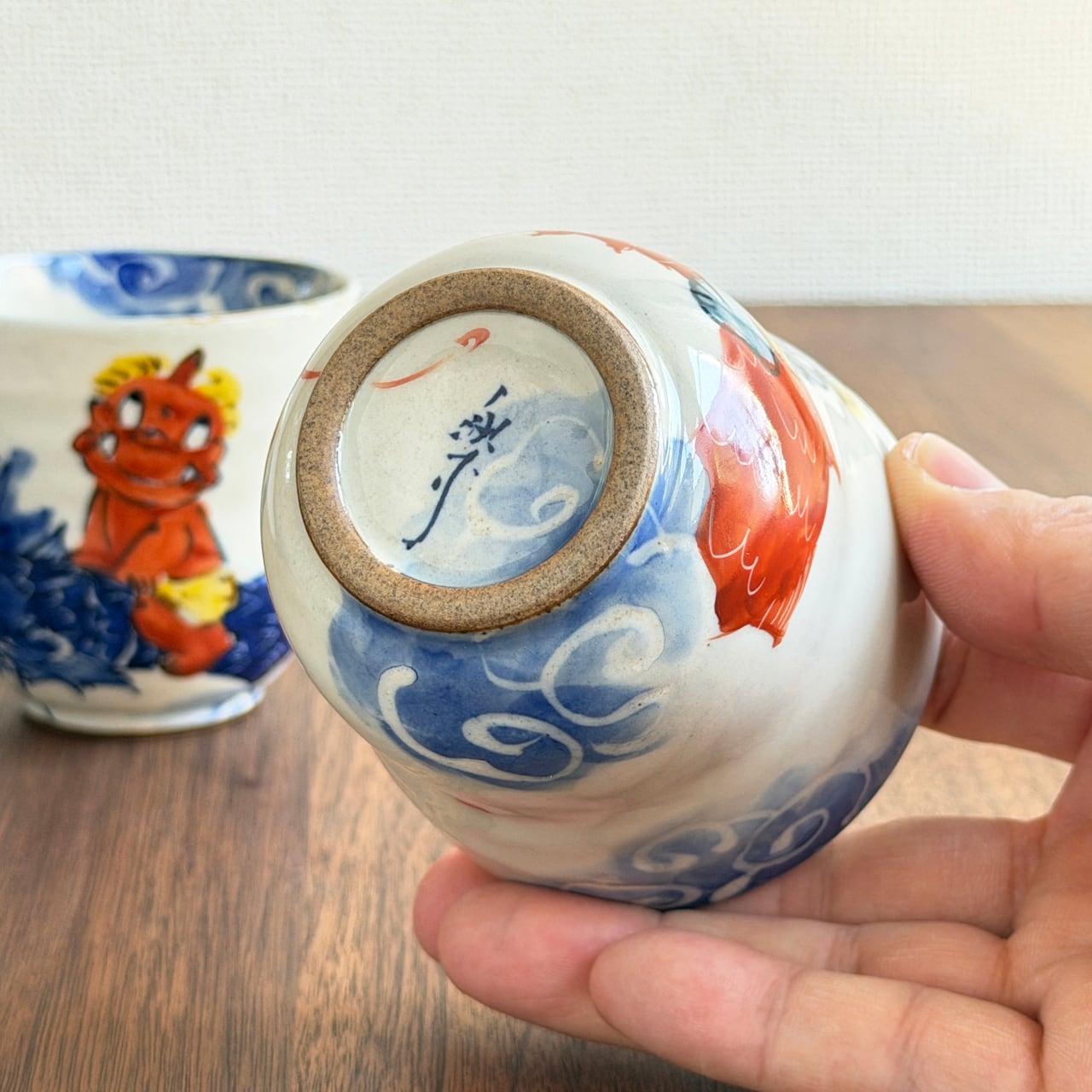 龍に鬼シリーズ」湯呑（ 赤鬼 / 青鬼 ） 波佐見焼 陶工房 楽-RAKU