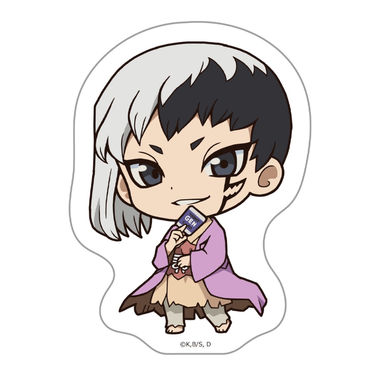 Dr.STONE ダイカットステッカー あさぎりゲン | あるじゃんマーケット