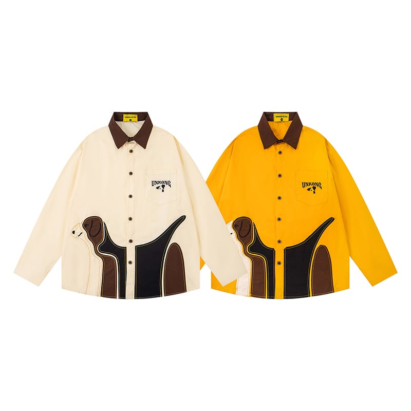 ♥犬柄シャツ！【JueAaronシリーズ】☆シャツ☆ 2color ユニセックス
