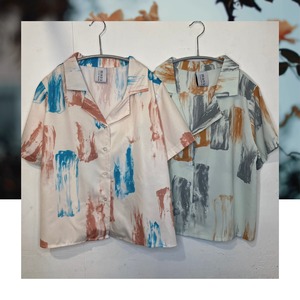 select 11100：art print shirt (2colors)